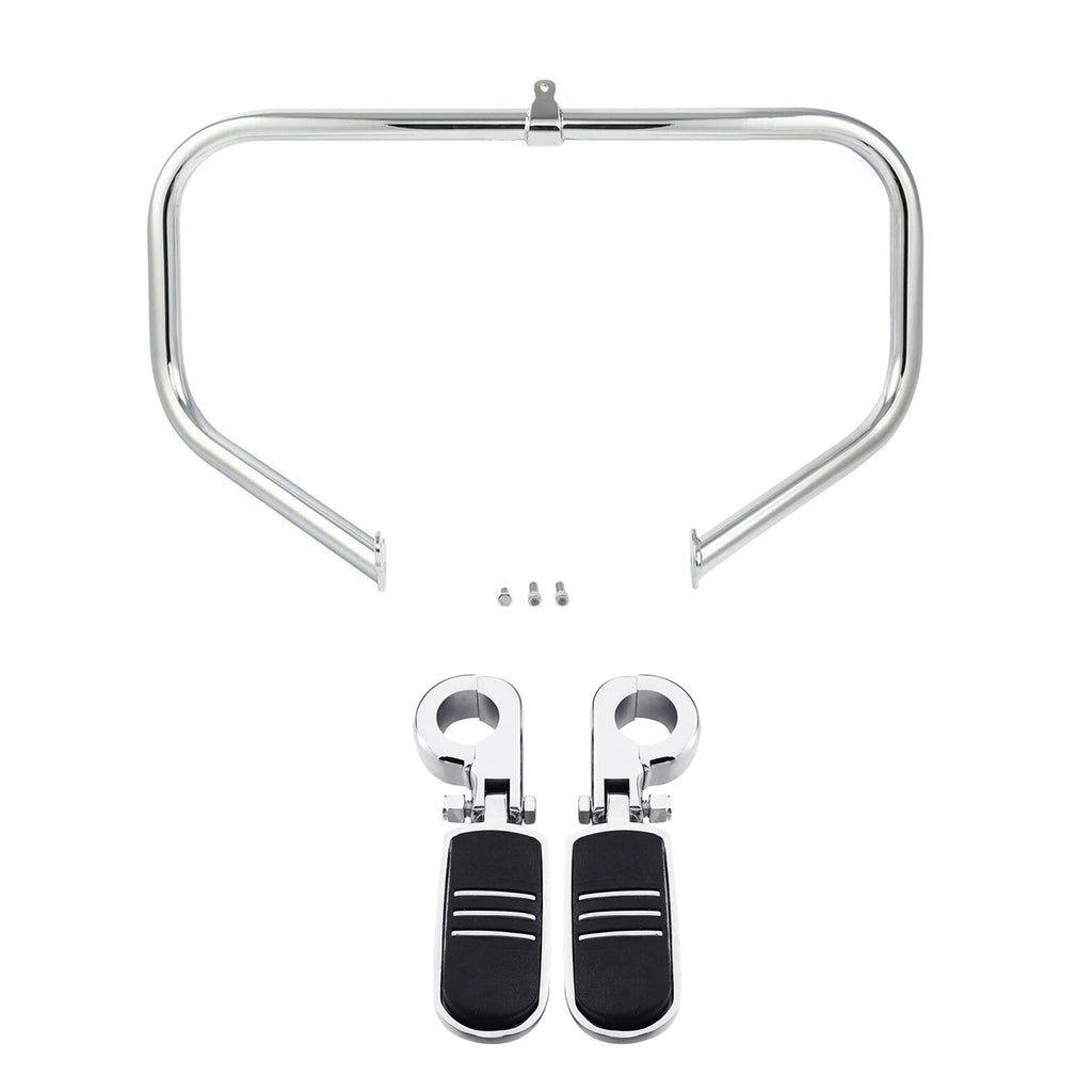 Chrome Highway Engine Crash Bar & Footpegs for Harley Touring Glide (2009–Present)