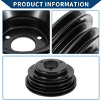 3 Triple-Groove LWP Long Water Pump Crank Pulley for Chevy Big Block (1965–1990)
