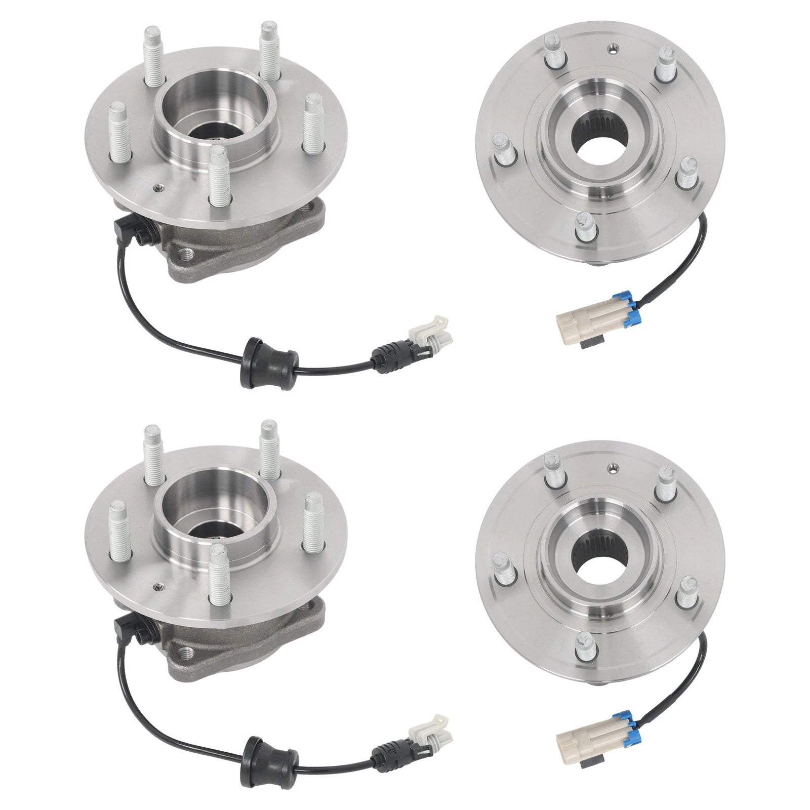 Set of 4 Wheel Bearing Hubs for Chevy Equinox Captiva Sport (2010–2017)