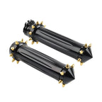 1'' Spikes Hand Grips for Harley Touring Dyna Softail  - Gold/Black