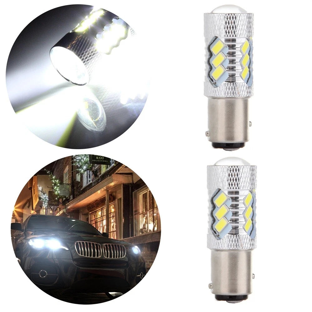 2X 1157LED 15SMD Rear Turn Signal Light for Car (6000K, 6000LM, 60W)