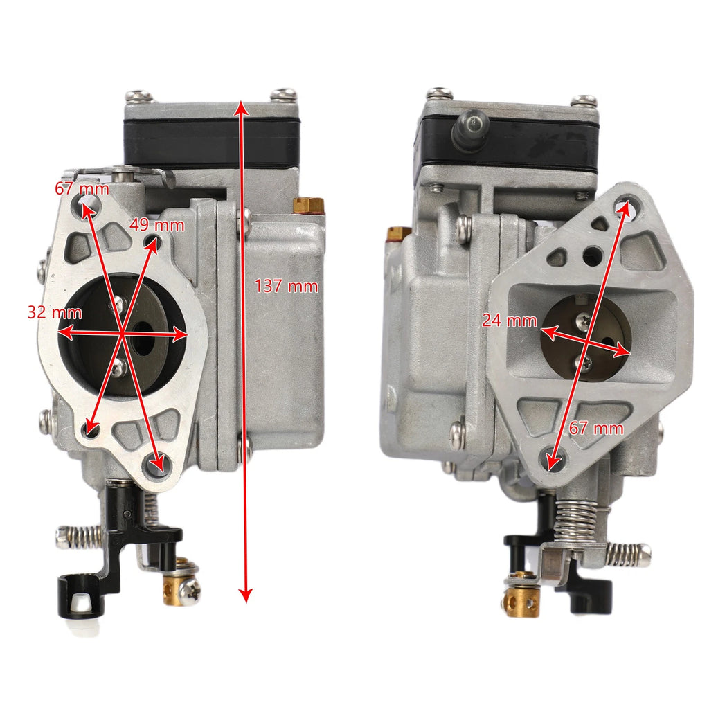 Carburetor Assy for Yamaha 2-Stroke 9.9hp 15hp (1990–1999) 63V-14301-00 63V-14301-10