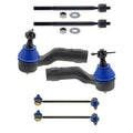 Set of 4 Mevotech Supreme Tie Rod Ends & Sway Bar Links for Mazda 3