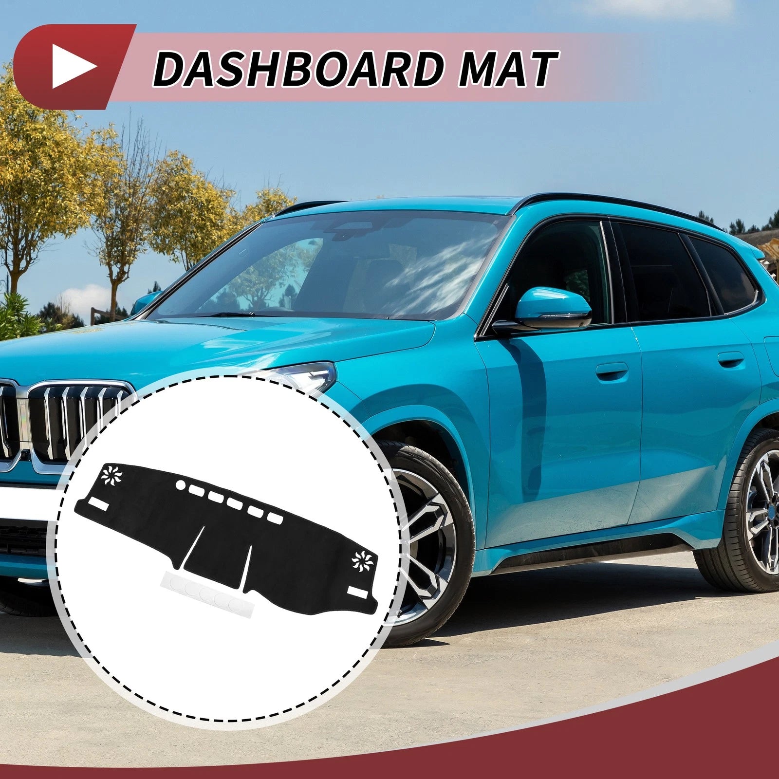 Dashboard Cover Mat for Toyota RAV4 (2019–2021) Sun Protector Black