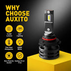 2X AUXITO 9006 9005 LED Headlight Bulbs for Vehicles (40000LM)