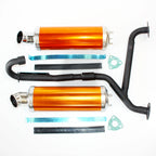 Twin Exhaust Pipe Set for Hummer Style 200 250cc Farm Quad Dirt Bike ATV