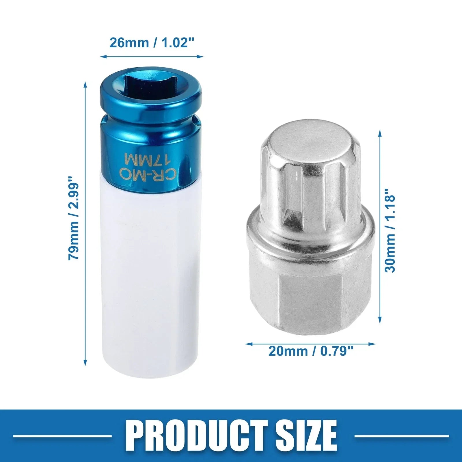 Wheel Screw Lock Lug Nut Set with Socket Protector for BMW