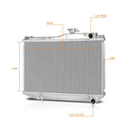 Full Aluminum 2-Row Performance Racing Radiator for Toyota Corolla AE86 (1984–1987)
