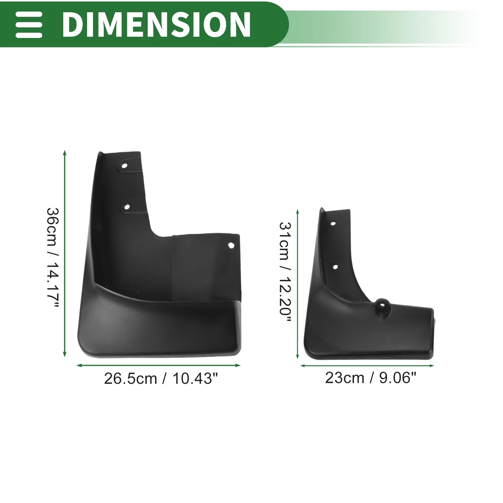 Set of 4 Mud Flaps Splash Guards for Mitsubishi Outlander (2003–2006)