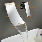 Modern Waterfall Bathroom Sink Faucet for Widespread Wall Mount (2019–2026)