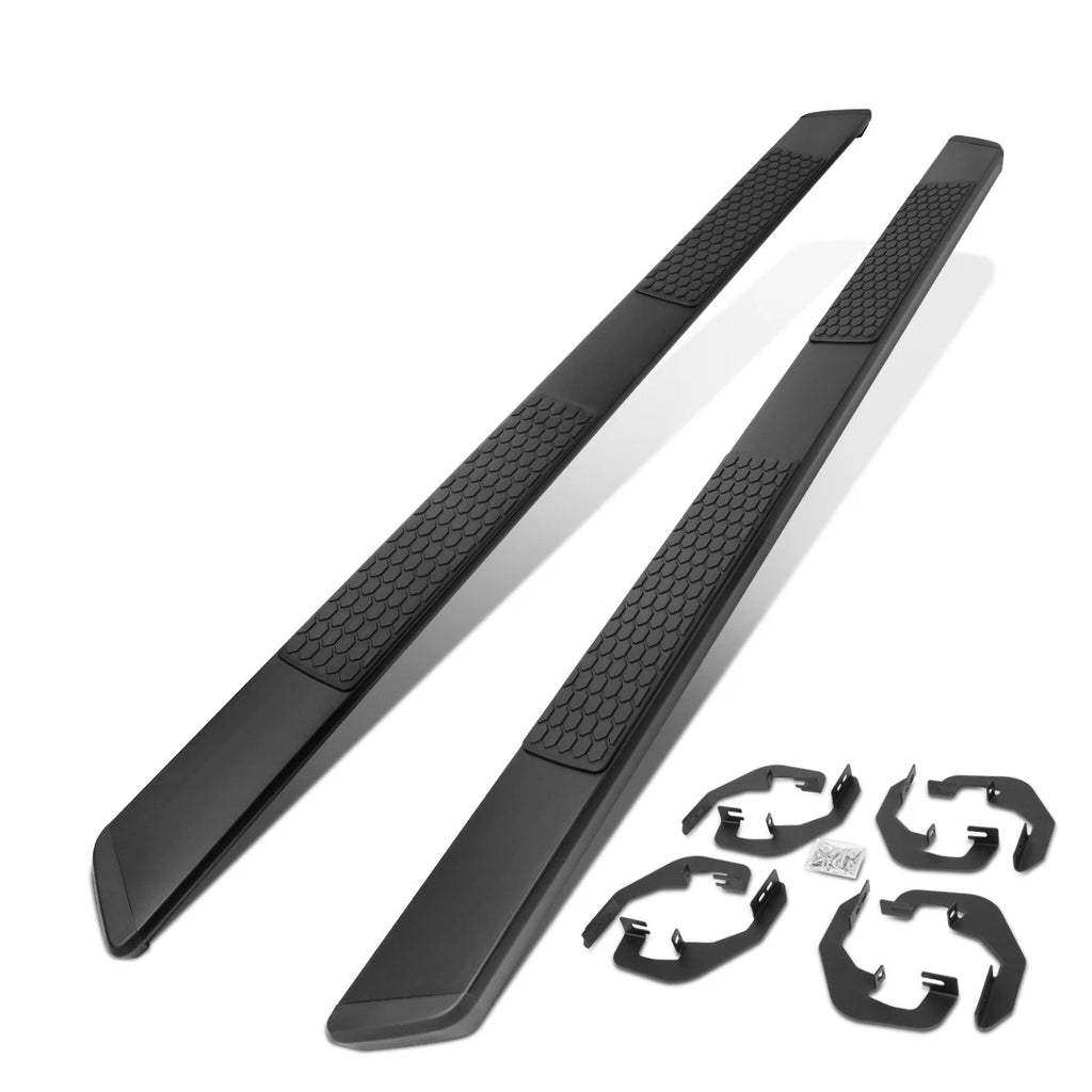 Set of 2 Step Bars for Silverado Sierra Crew Cab (2007–2019) 5" Black Coated