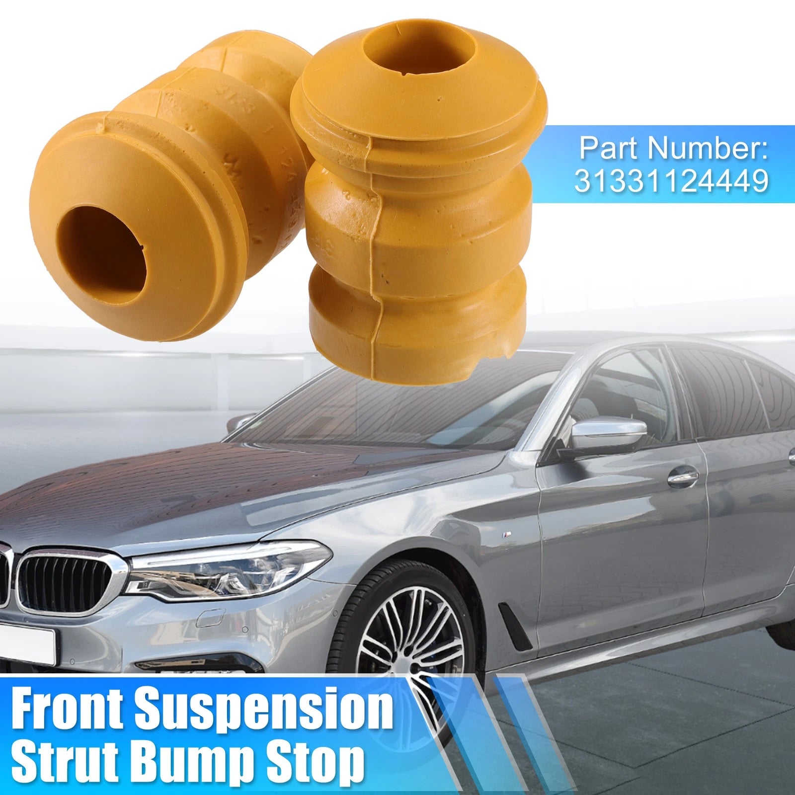 2pcs Front Suspension Bump Stop for BMW 318i (No. 31331124449, Rubber)