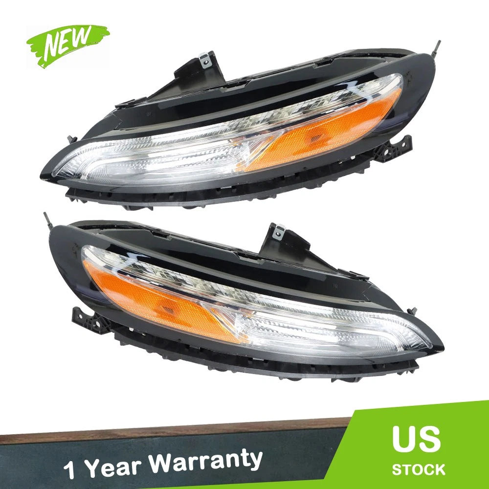 Headlight Set for Jeep Cherokee (2014–2018) with DRL and Ballast