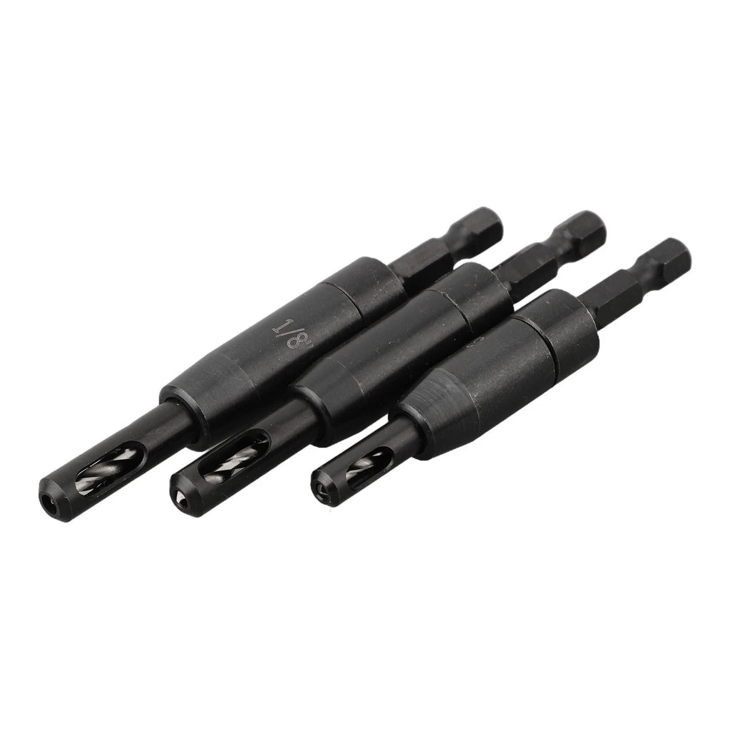 3Pcs Self Centering Hinge Tapper Core Drill Bit Set for Woodworking