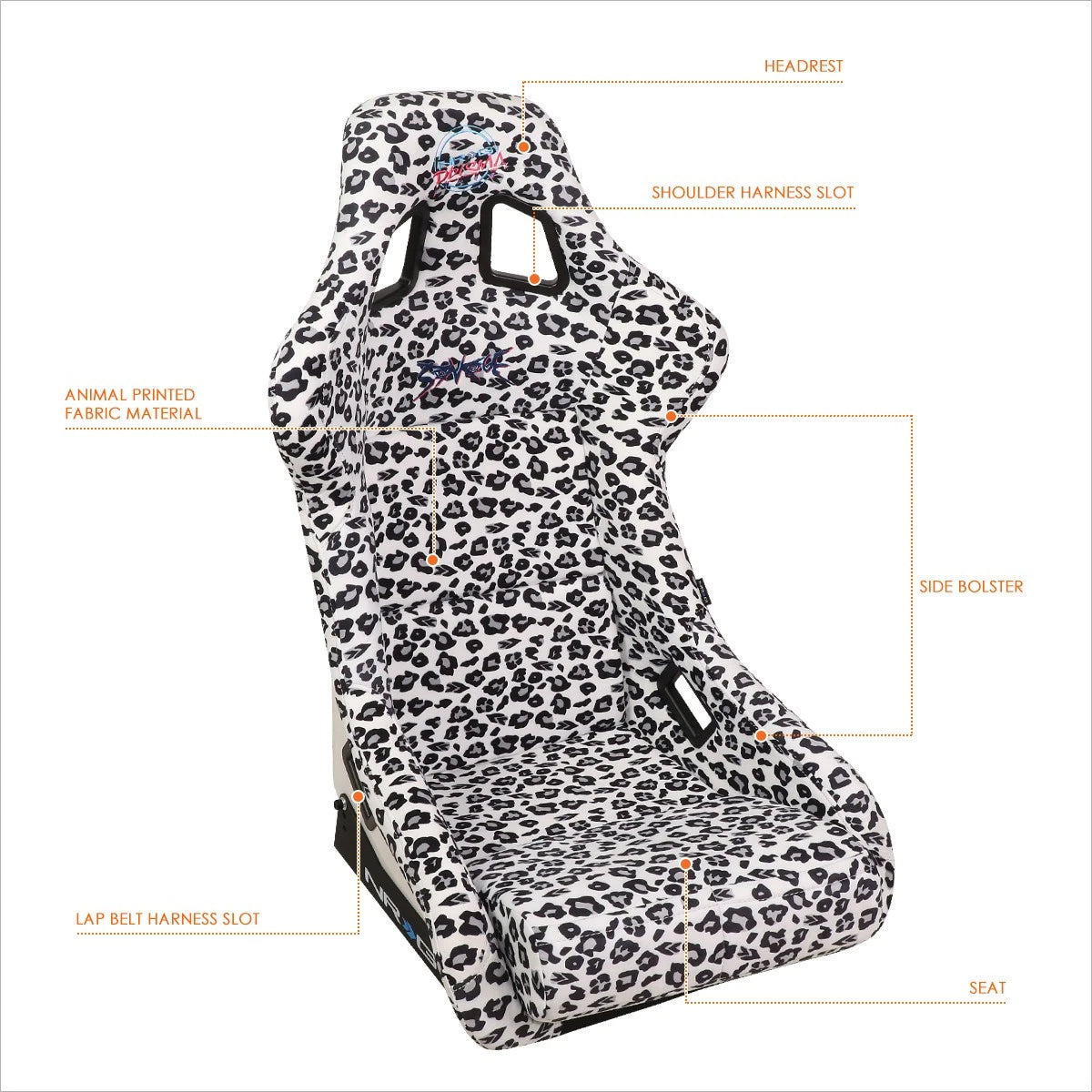 NRG FRP-302-WT-SAVAGE Racing Bucket Seat for Universal Fit