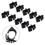 Set of 10 Wiring Fasteners for Car Harness - Plastic Black
