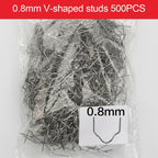 Staple / 0.8mm / 500Pcs Pre-cut Silver Stainless Steel V Style for Hot Stapler