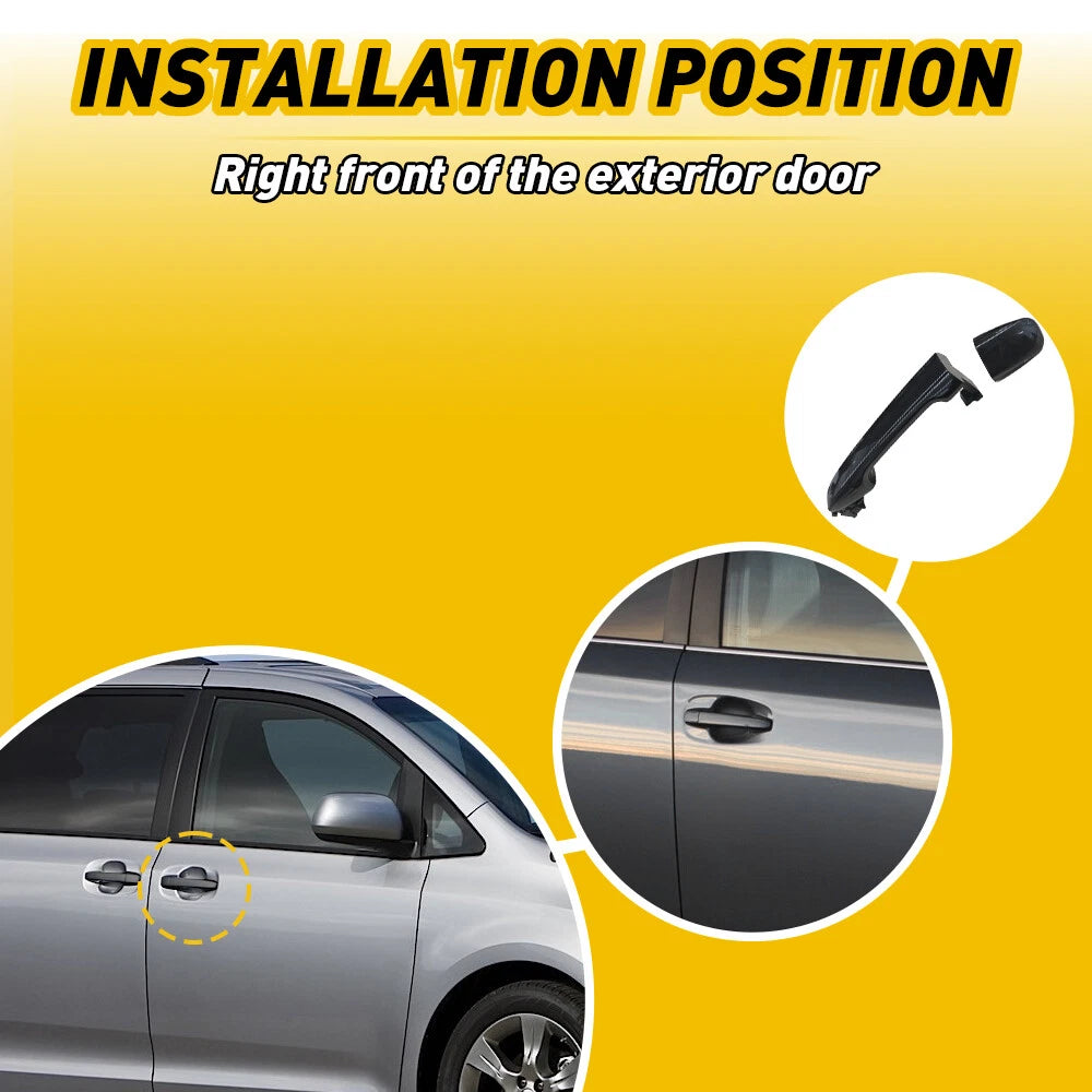 Exterior Door Handle for Toyota Sienna (2011â2016) Front Passenger Side