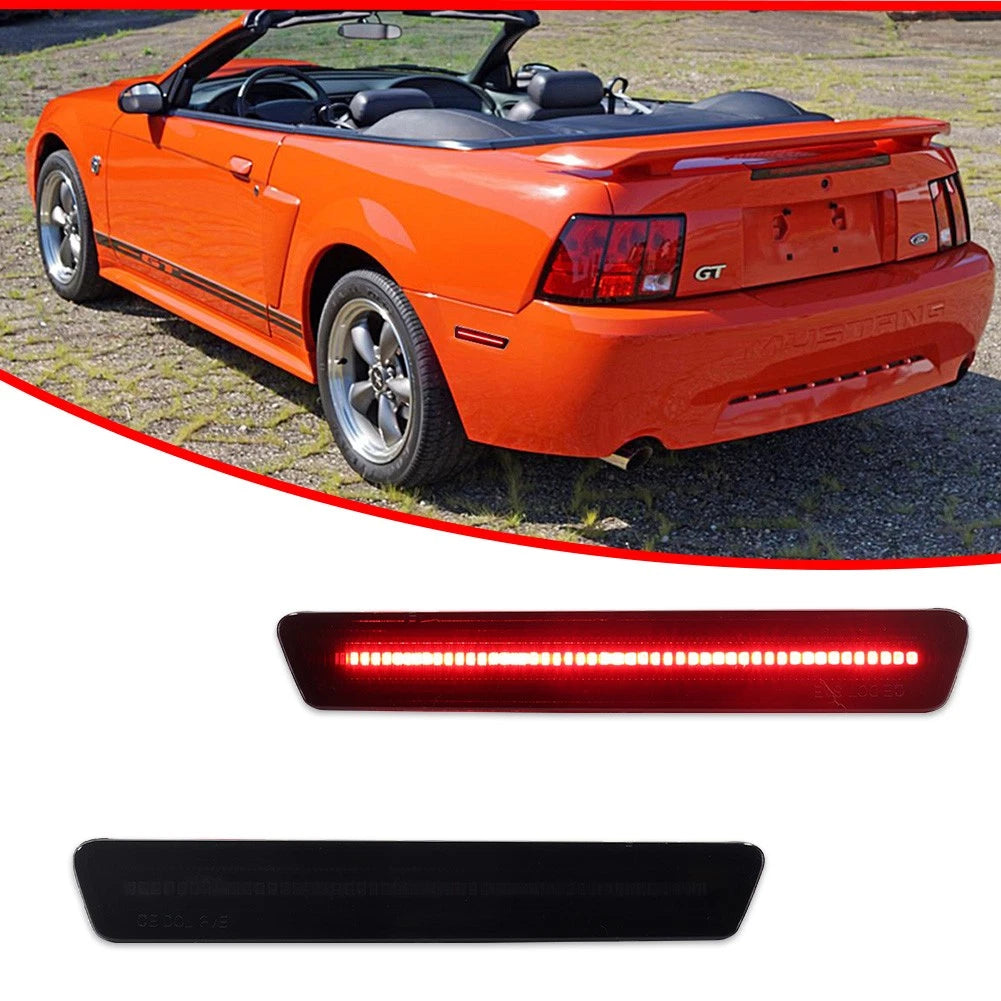Smoked Lens Rear Bumper Side Marker Reflectors for Ford Mustang (1999–2004)