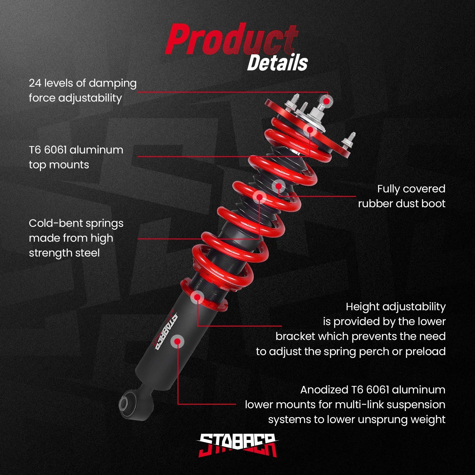 Adjustable Coilovers Suspension Lowering Kit for Toyota Supra MA70 (1986–1992)