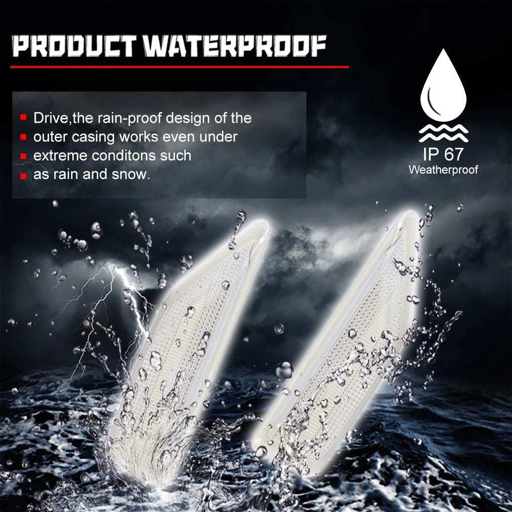 2X Clear Lens Front Fender Side Marker Lights for Honda Pilot (2006–2008)