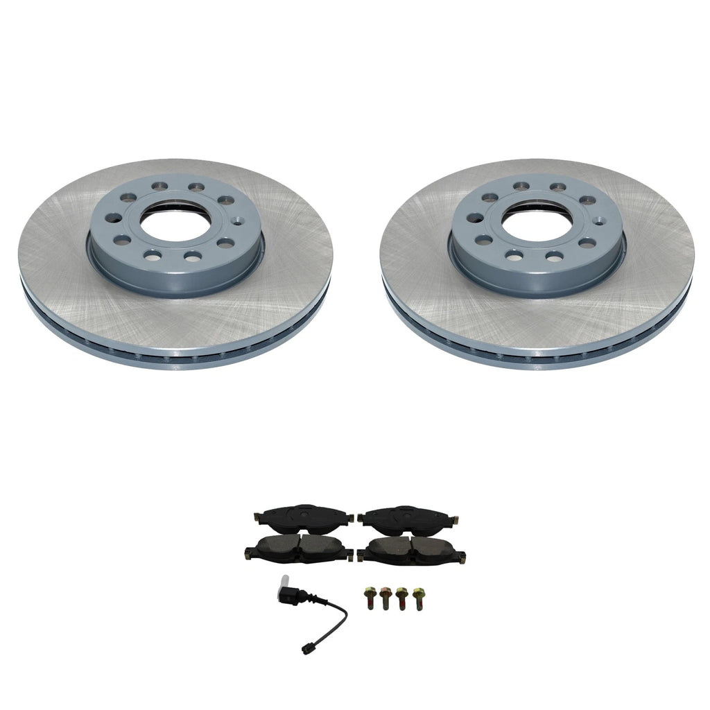 DuraGo Front Rotors & Bosch QuietCast Ceramic Brake Pads for A3 Golf Jetta
