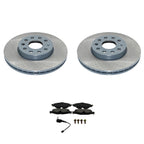 DuraGo Front Rotors & Bosch QuietCast Ceramic Brake Pads for A3 Golf Jetta