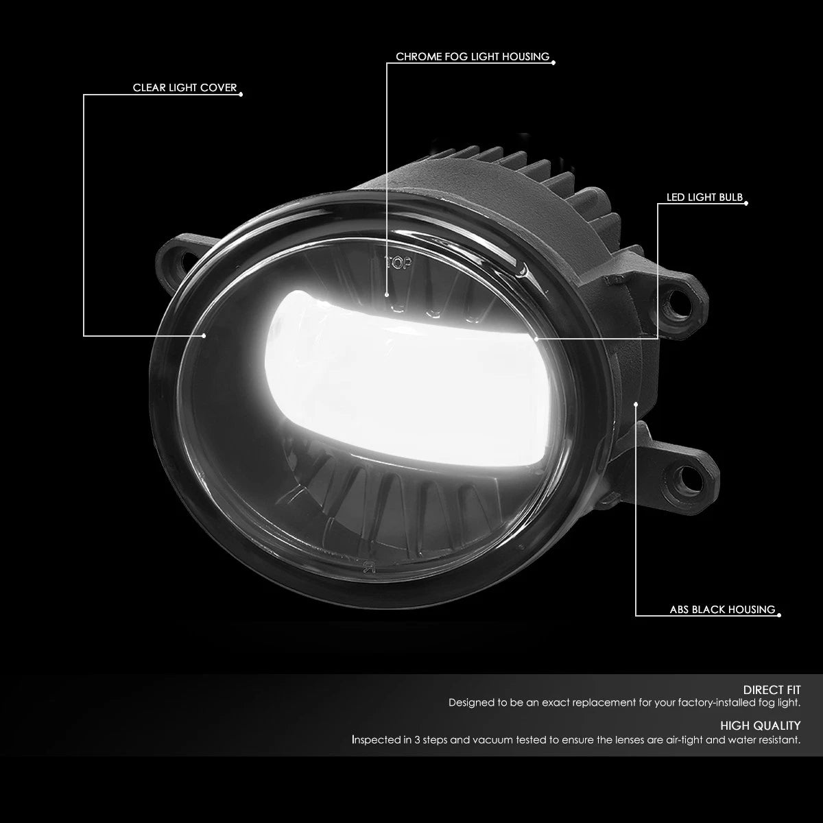 Pair LED Projector Fog Light Lamps for Toyota Camry Corolla Lexus IS250 (2007–2013)