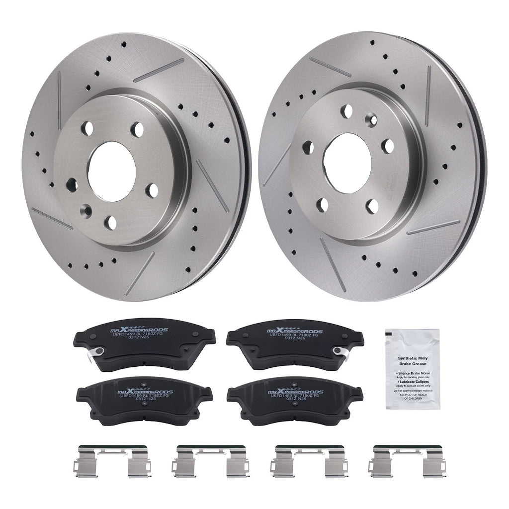 Front Brake Rotors and Pads Set for Chevrolet Cruze (2011–2015) S55185 D1522