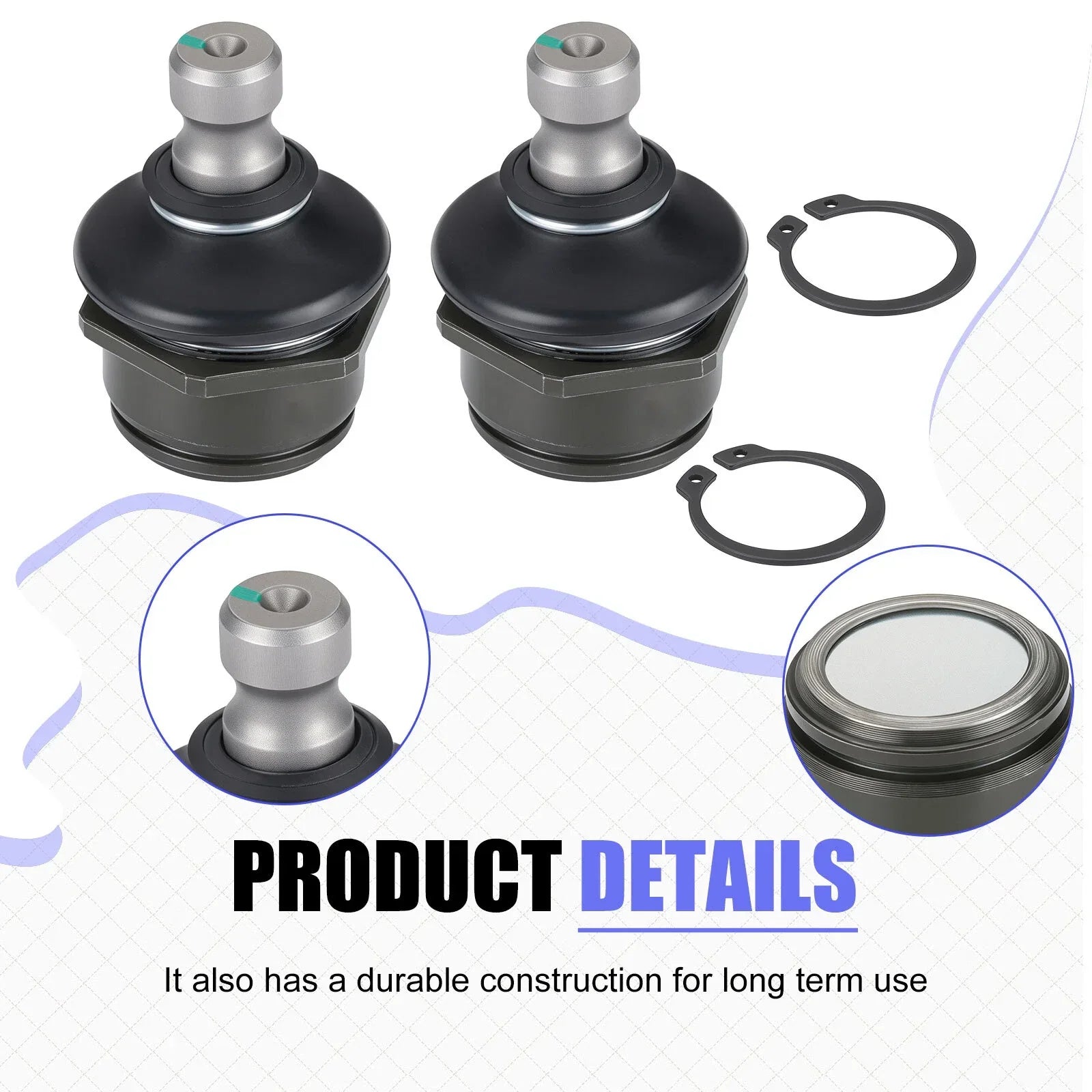 2 x Front Lower Ball Joint for Kawasaki Prairie 300