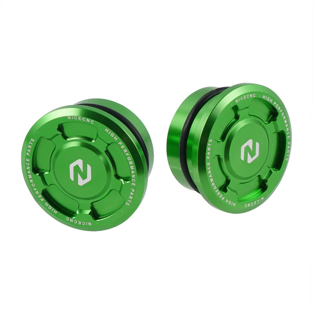 Pair Frame Hole Cover Caps Plug for Kawasaki KLR650 (1987–2024)