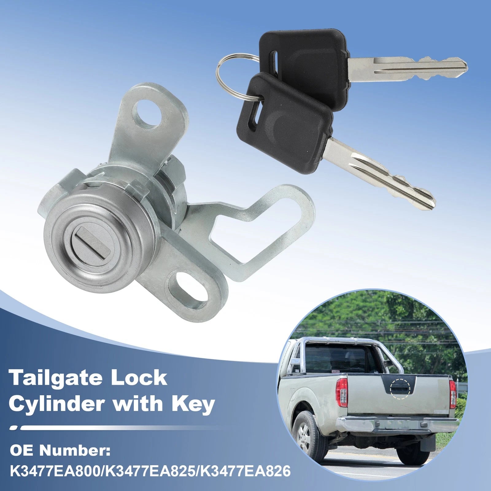 Tailgate Lock Cylinder with Keys Set for Nissan Frontier (2005–2021) No.K3477EA800