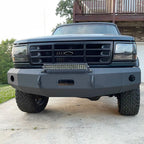 Black Steel Powder Coated Front Bumper for Ford F-150 F-250 F-350 (1992–1996)