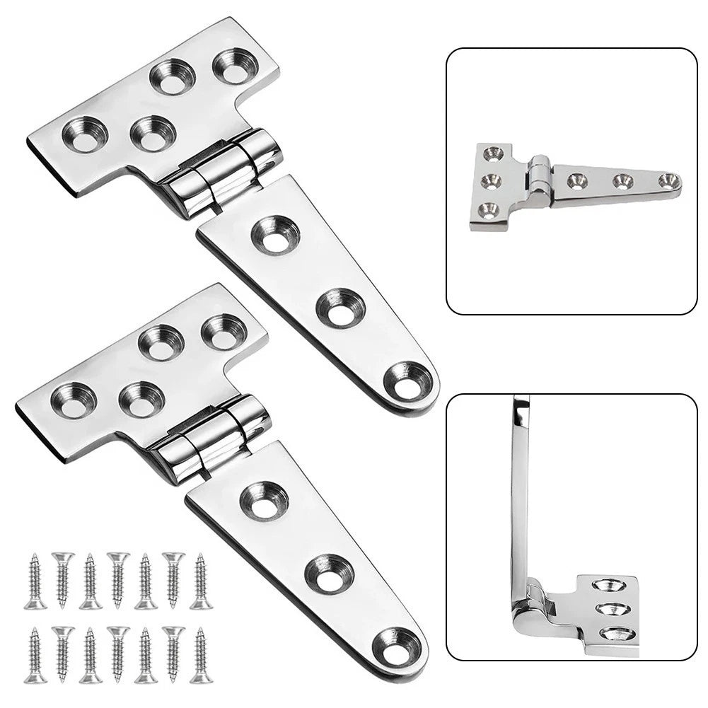 2X T Hinges for Boats 316 Stainless Steel Heavy Duty Marine Hardware