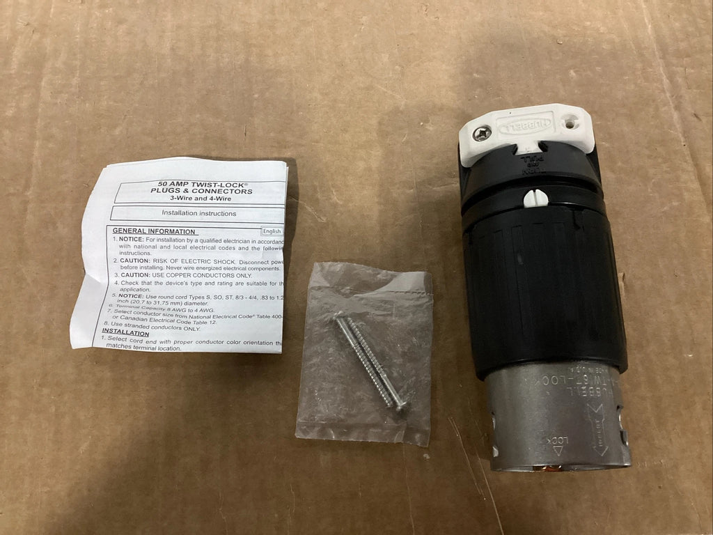 Hubbell CS6365C Locking Device Male Plug Twist-Lock 125/250V