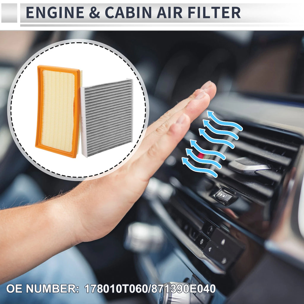 Engine Cabin Air Filter Combo for Toyota Camry 2.5L 3.5L (2018–2024)