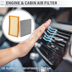 Engine Cabin Air Filter Combo for Toyota Camry 2.5L 3.5L (2018–2024)