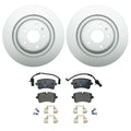 Hella Rear Rotors & Low-Met Disc Brake Pad Kit for Audi A6 A7 Quattro (2012–2020)