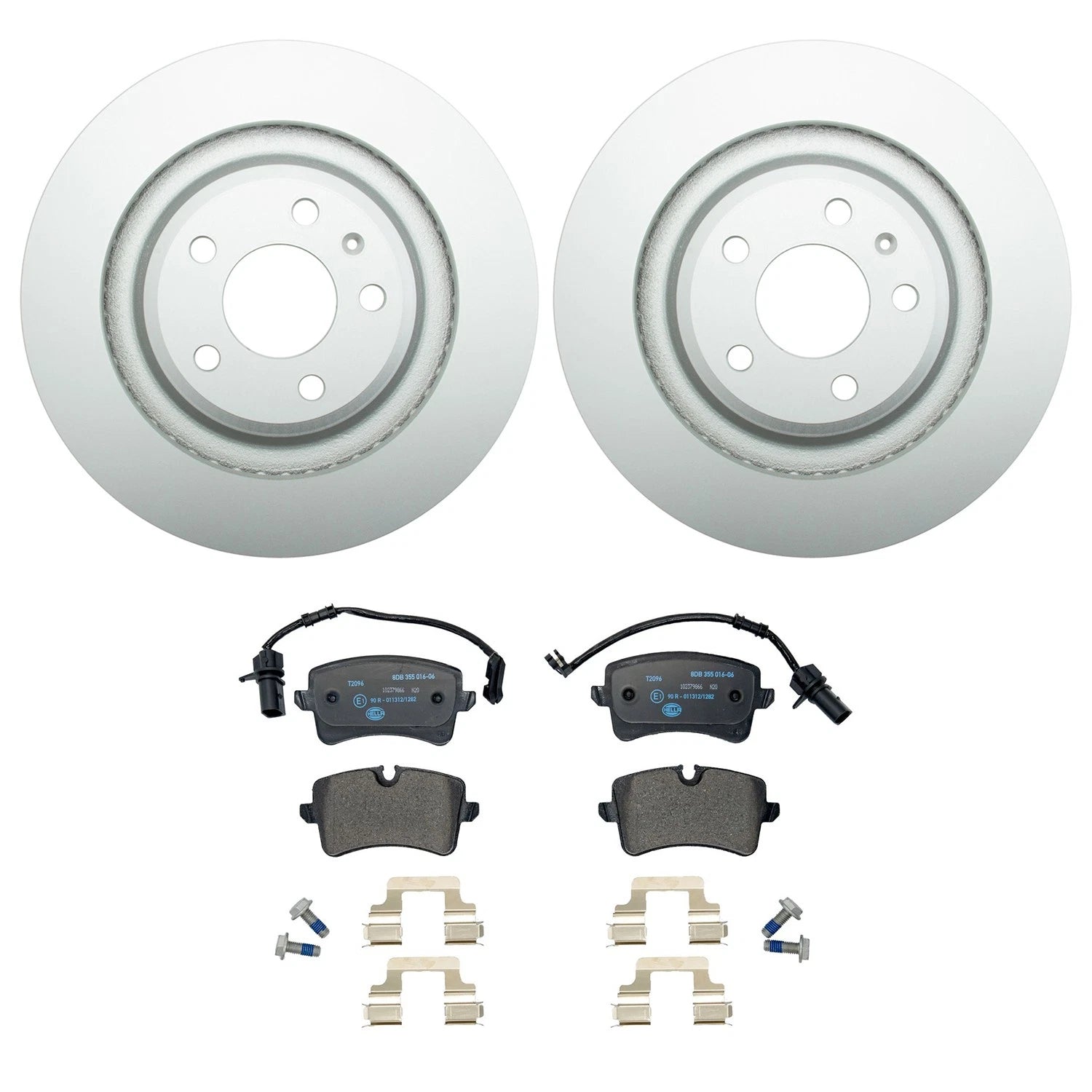 Hella Rear Rotors & Low-Met Disc Brake Pad Kit for Audi A6 A7 Quattro (2012–2020)