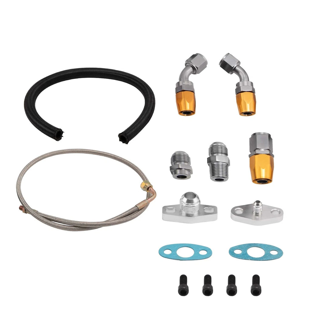 Turbo Oil Feed & Drain Return Line for GT30 GT35 T3 GT3582 Turbocharger