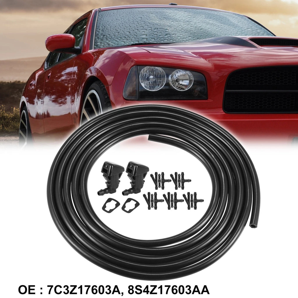 2X Windshield Washer Nozzle Hose Kit for Ford (2007–2010) 7C3Z17603A 8S4Z17603AA