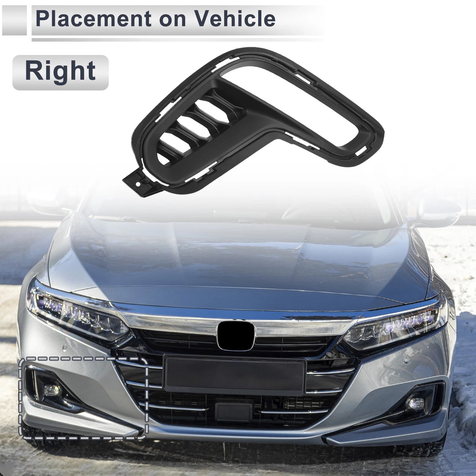 1 Pc Fog Light Grill for Dodge Durango (2021–2023) No. 68460454AA