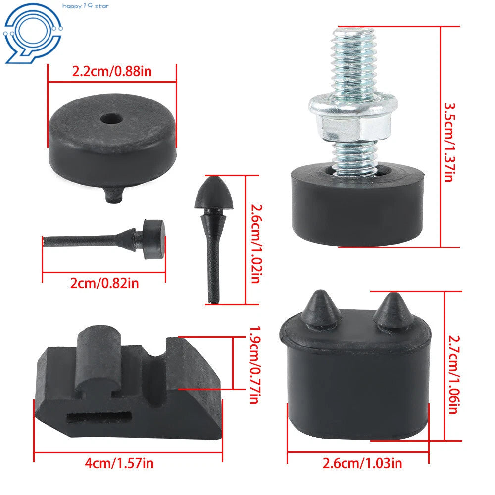 Set of 4 Rubber Hood Adjusters for Chevrolet Camaro (1967–1979)