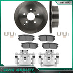 Set of 4 Rear Brake Calipers Rotors Ceramic Pad for Chevrolet Equinox (2010–2017)