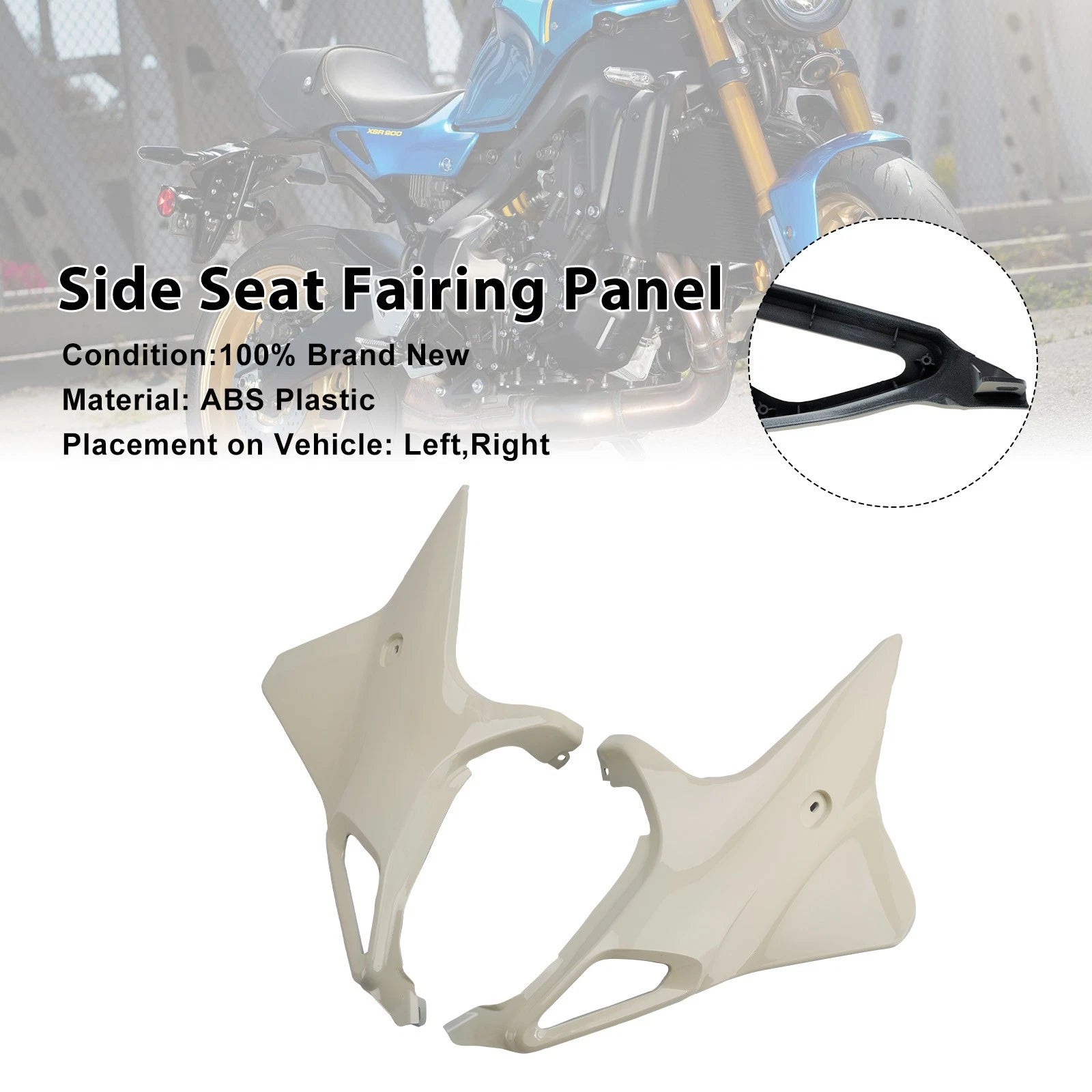 Side Seat Fairing Panel Cowl for Yamaha XSR 900 (2022–2025) Ivory