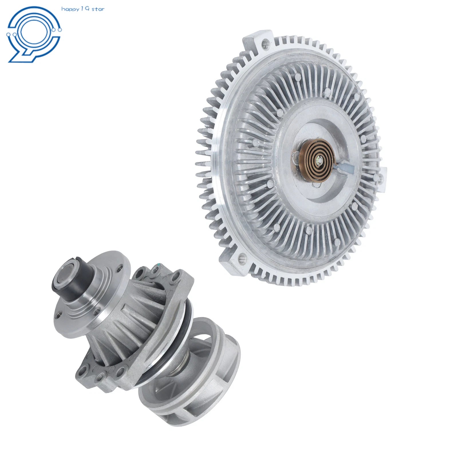 Water Pump & Fan Clutch Set for BMW E34 E36 E39 E46 E53 X5 (1988–2006)