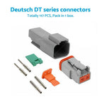 117PCS Deutsch DT 2 Way Connector Kit Waterproof for Auto Marine