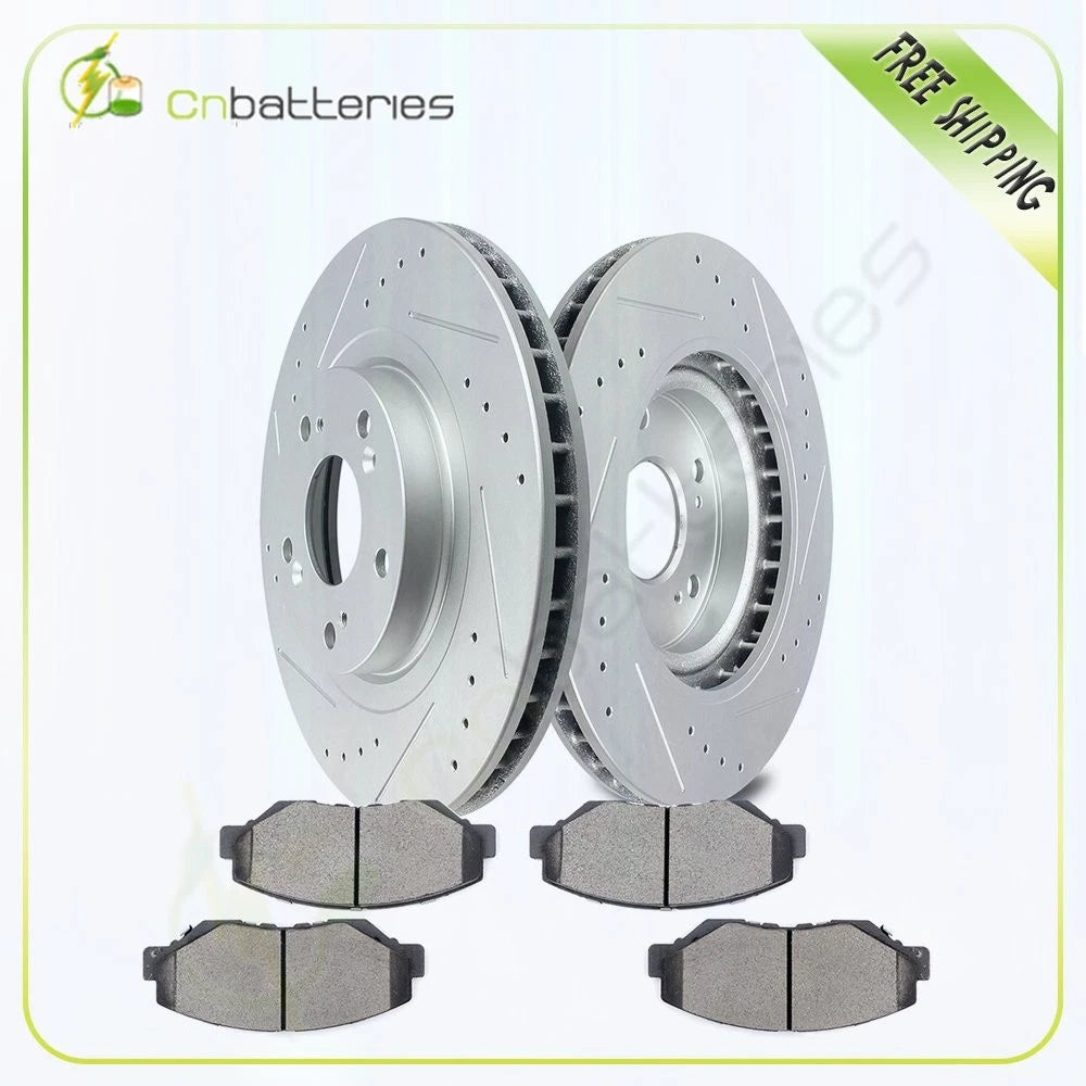 Front Brake Rotors and Ceramic Pads for Honda Civic Si CR-V EX LX Acura ILX (2012–2021)
