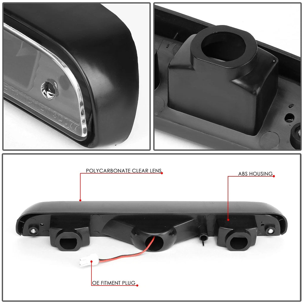 Black LED Third Tail Brake Light Lamp for Ford F150 F250 F350 Bronco (1992–1997)