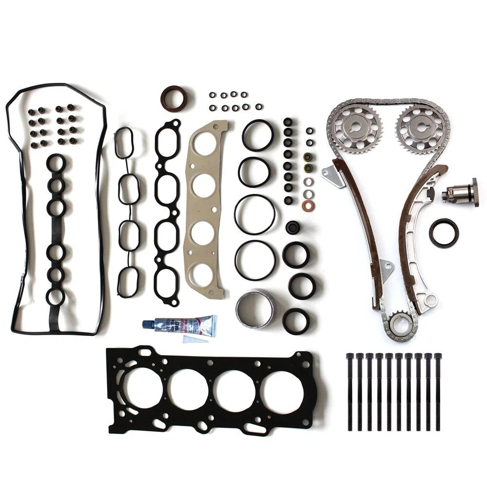 Set of 10 Head Gasket Bolts & Timing Chain Kit for Toyota Corolla (1998–1999)